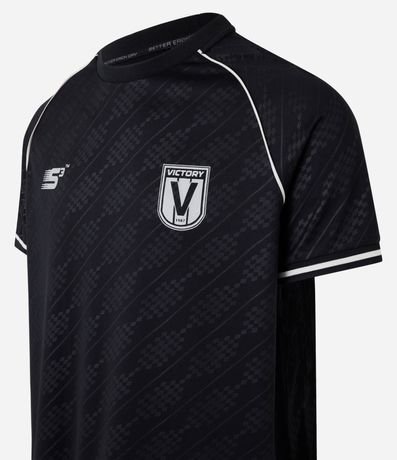 Remera Deportiva Fútbol en Tecnología Dry con Rib y Estampa Heat Print 5
