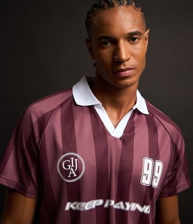 Remera Deportiva Fútbol con Tecnologia Dry y Cuello Polo en Rib 3