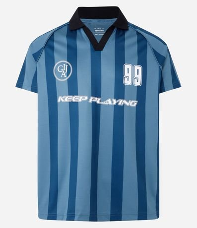 Remera Deportiva Fútbol con Tecnologia Dry y Cuello Polo en Rib 6