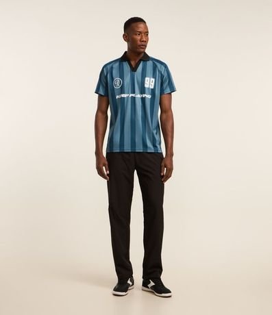 Remera Deportiva Fútbol con Tecnologia Dry y Cuello Polo en Rib 2