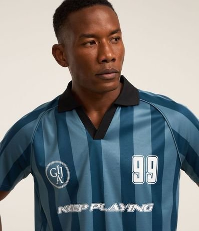 Remera Deportiva Fútbol con Tecnologia Dry y Cuello Polo en Rib 5