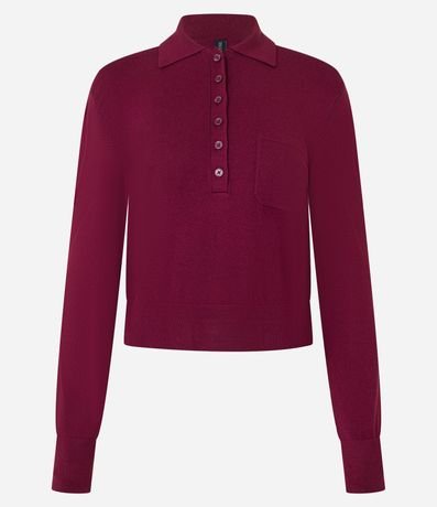 Blusa en Punto con Abotonado y Pequeño Bolsillo Solo 4