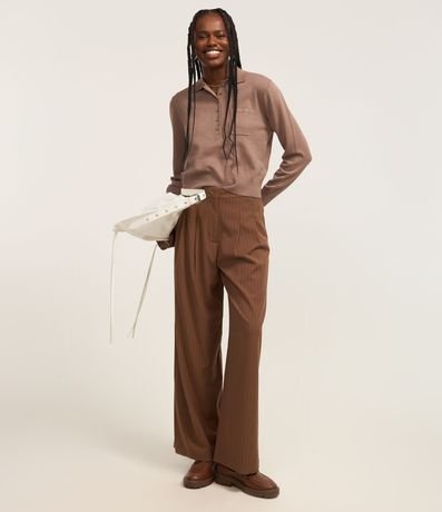 Blusa en Punto con Abotonado y Pequeño Bolsillo Solo 2