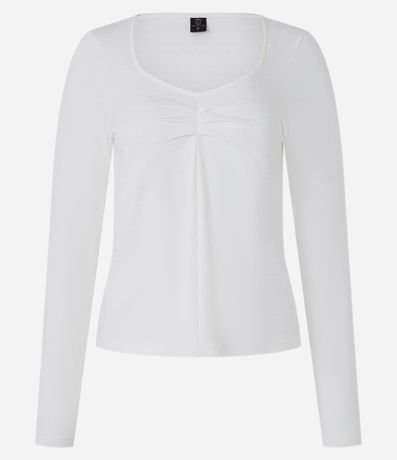 Blusa en Algodón con Fruncido en el Escote 3