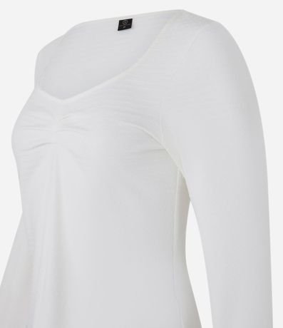 Blusa en Algodón con Fruncido en el Escote 4