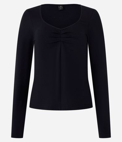 Blusa en Algodón con Fruncido en el Escote 4