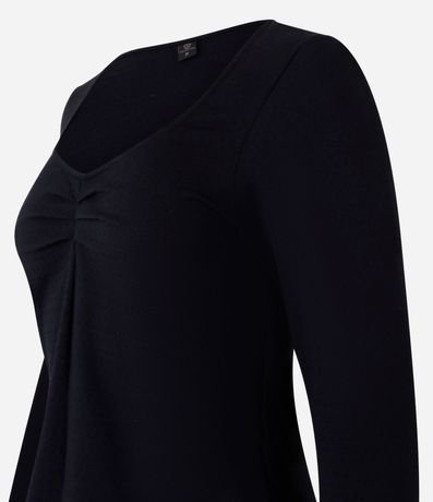 Blusa en Algodón con Fruncido en el Escote 5