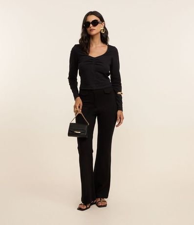 Blusa en Algodón con Fruncido en el Escote 2