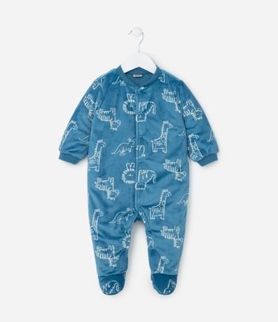 Mono Infantil en Plush con Estampa Animalitos - Talle 0 a 18 meses 1