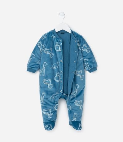 Mono Infantil en Plush con Estampa Animalitos - Talle 0 a 18 meses 2