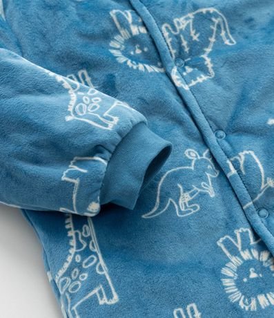 Mono Infantil en Plush con Estampa Animalitos - Talle 0 a 18 meses 6