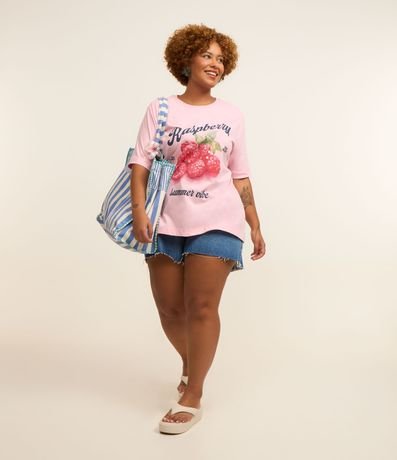 Blusa Estampada de Frambuesa con Lentejuela Curve & Plus Size 2
