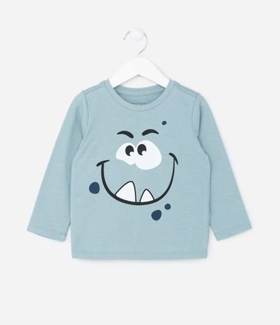 Remera Infantil con Estampa Carita de Monstruito - Talle 1 a 6 años 1