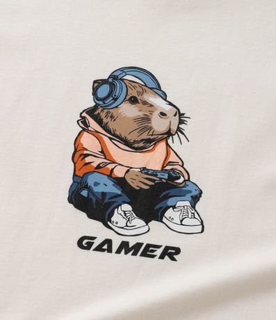 Pijama Largo Infantil con Estampa Capivara Gamer - Talle 5 a 14 años 9