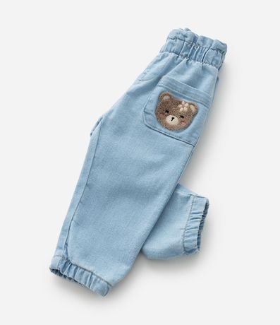 Pantalón Jogger Infantil con Bordado en los Bolsillos - Talle 0 a 18 meses 4