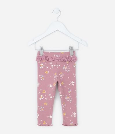 Pantalón Legging Infantil con Volado Borederie - Talle 0 a 18 meses 2