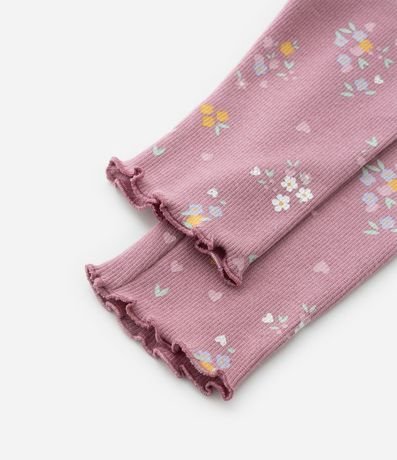Pantalón Legging Infantil con Volado Borederie - Talle 0 a 18 meses 4