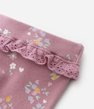 Pantalón Legging Infantil con Volado Borederie - Talle 0 a 18 meses 5
