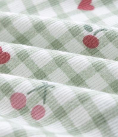 Enterito Infantil con Volados y Estampa de Cuadros - Talle 0 a 18 meses 4