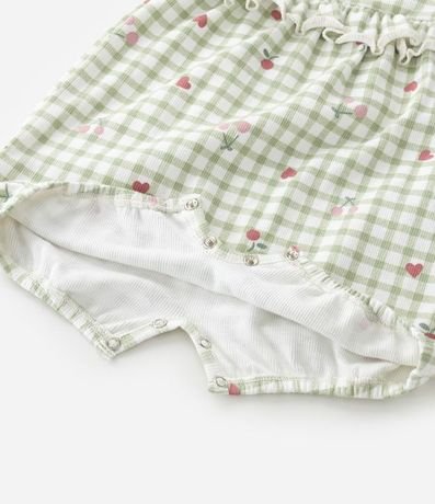 Enterito Infantil con Volados y Estampa de Cuadros - Talle 0 a 18 meses 6