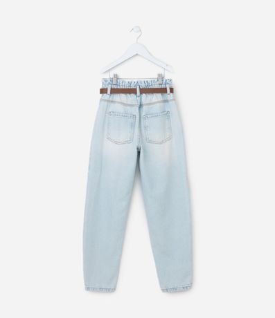 Pantalón Clochard Infantil en Jeans con Cinturón - Talle 5 a 14 años 2