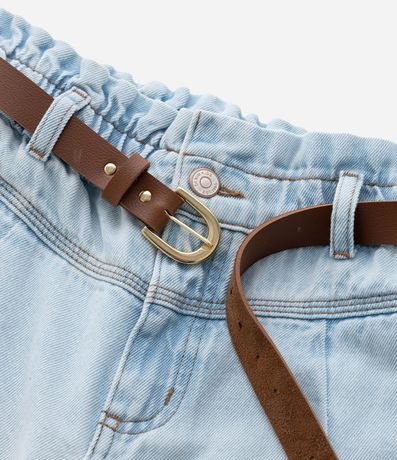 Pantalón Clochard Infantil en Jeans con Cinturón - Talle 5 a 14 años 7