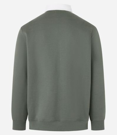 Algodón en Algodón con Cuello Polo y Lettering Bordado 8