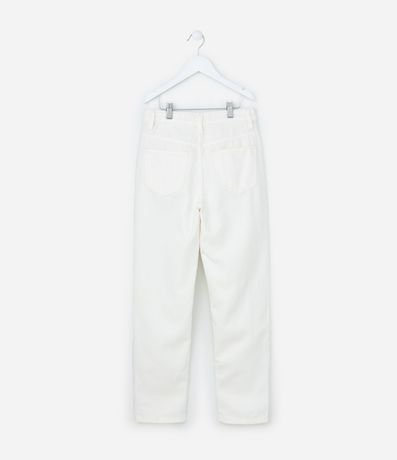 Pantalón Mom Infantil con Bordado de Flores - Talle 5 a 14 años 2