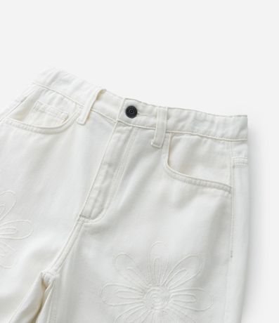 Pantalón Mom Infantil con Bordado de Flores - Talle 5 a 14 años 5