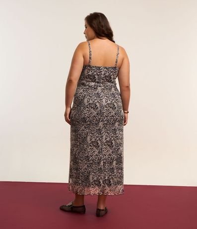 Vestido en Tule con Estampa Animal Print Curve & Plus Size 3