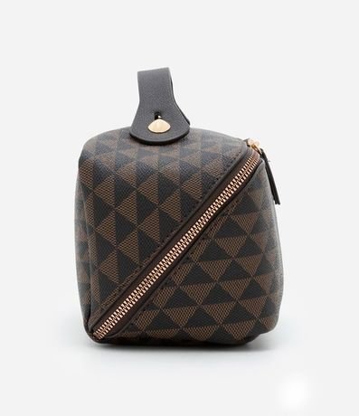 Necesaire Mediana en PU con Estampa de Triangulos 2