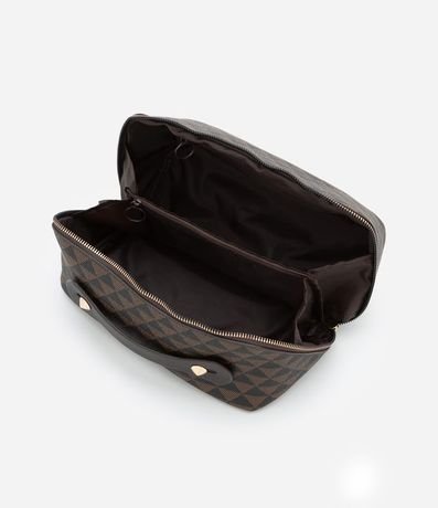 Necesaire Mediana en PU con Estampa de Triangulos 4