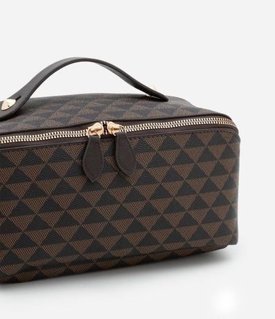 Necesaire Mediana en PU con Estampa de Triangulos 5