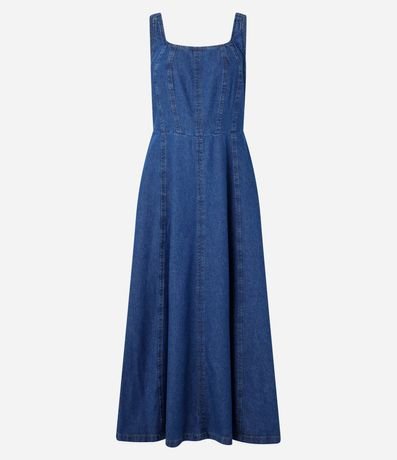Vestido Midi en Jeans con Recorte Delanteros 7