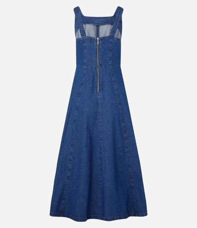 Vestido Midi en Jeans con Recorte Delanteros 8