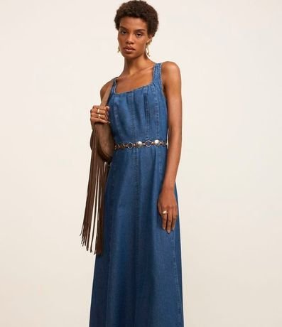 Vestido Midi en Jeans con Recorte Delanteros 2