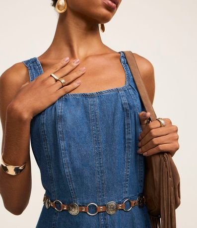 Vestido Midi en Jeans con Recorte Delanteros 4