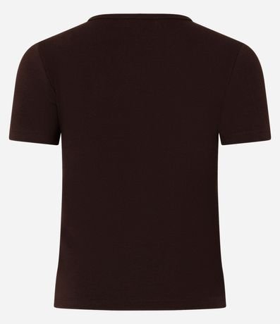 Blusa Básica Ajustada en Rib con Cuello Redondo 8