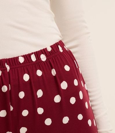 Pijama Largo en Rib con Pantalón de Lunares 3