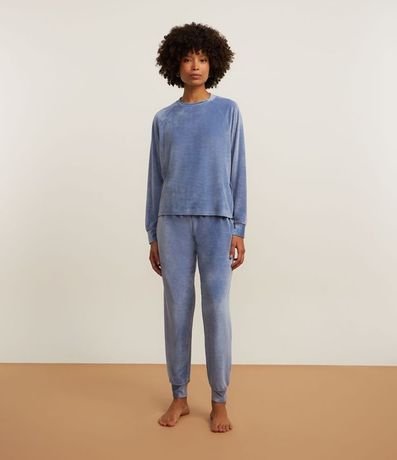 Pijama Largo en Plush con Puños Ajustados 2