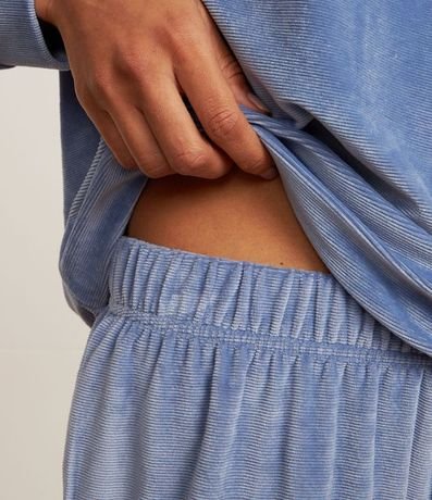 Pijama Largo en Plush con Puños Ajustados 3