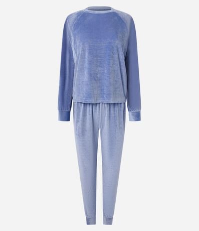 Pijama Largo en Plush con Puños Ajustados 4