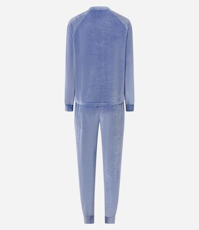 Pijama Largo en Plush con Puños Ajustados 6