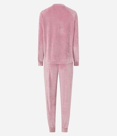 Pijama Largo en Plush con Puños Ajustados 6