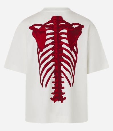 Remera Overboxy en Malla con Estampa de Esqueleto 6