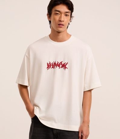 Remera Overboxy en Malla con Estampa de Esqueleto 2