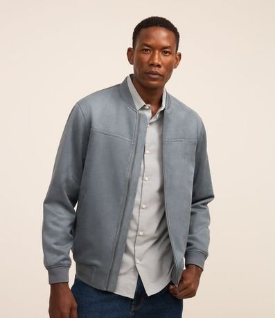 Chaqueta Bomber Lisa con Bolsillo 1