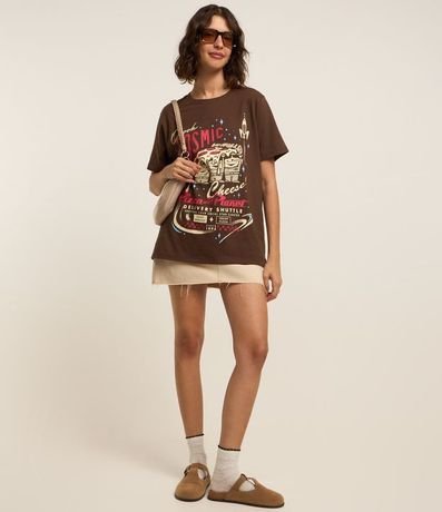 Remera Alargada en Algodón con Estampa Pizza Planet 2