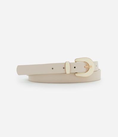 Cinturón Mediano en PU con Hebilla Barnizada Curve y Plus Size