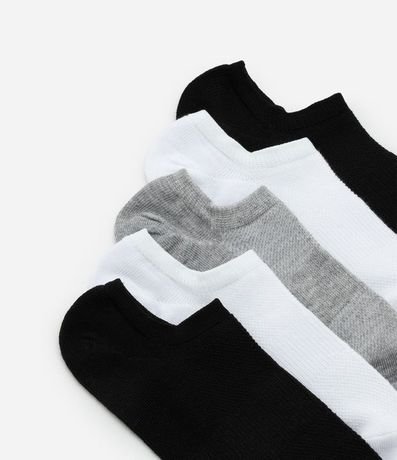 Kit 05 Medias Caña Corta Basicas